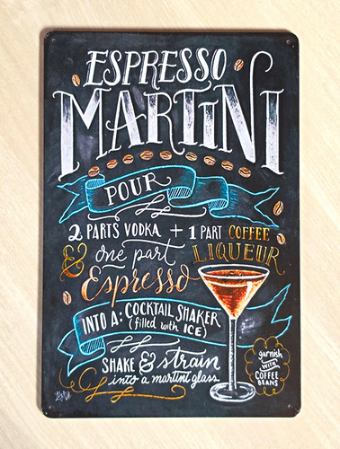 Metall schild espresso martini - metall-schild,